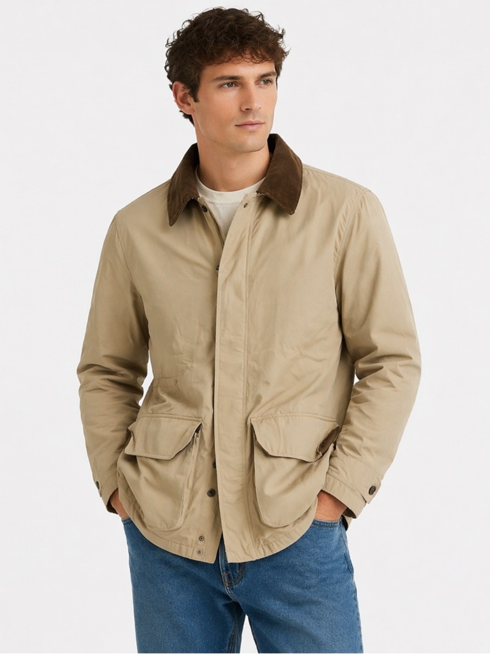 Vintage Polo Ralph Lauren Mens Field Barn Coat Jacket Khaki/Beige- Medium